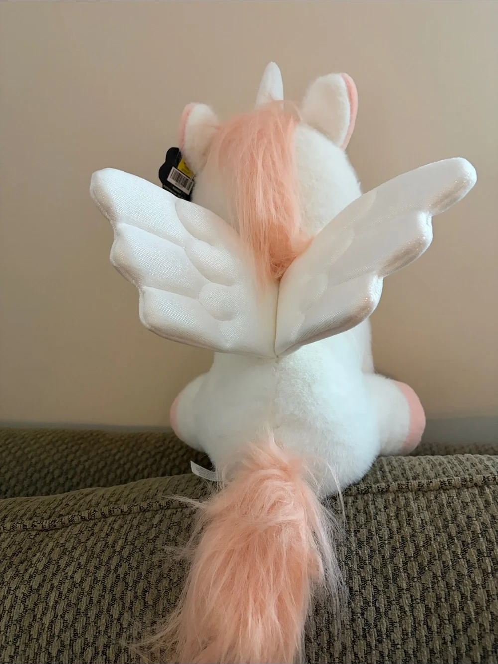 Plush White & Pink Unicorn/Pegasus Stuffed Animal
